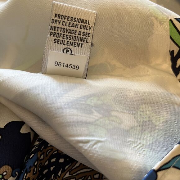 TIBI NEW YORK printed‎ silk blouse under the sea print in white size 6? - Picture 8 of 8